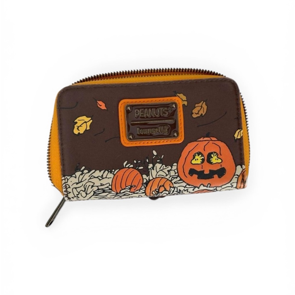 Loungefly Peanuts Snoopy Scarecrow Halloween Zip Around Wallet - Rare - Picture 2 of 3
